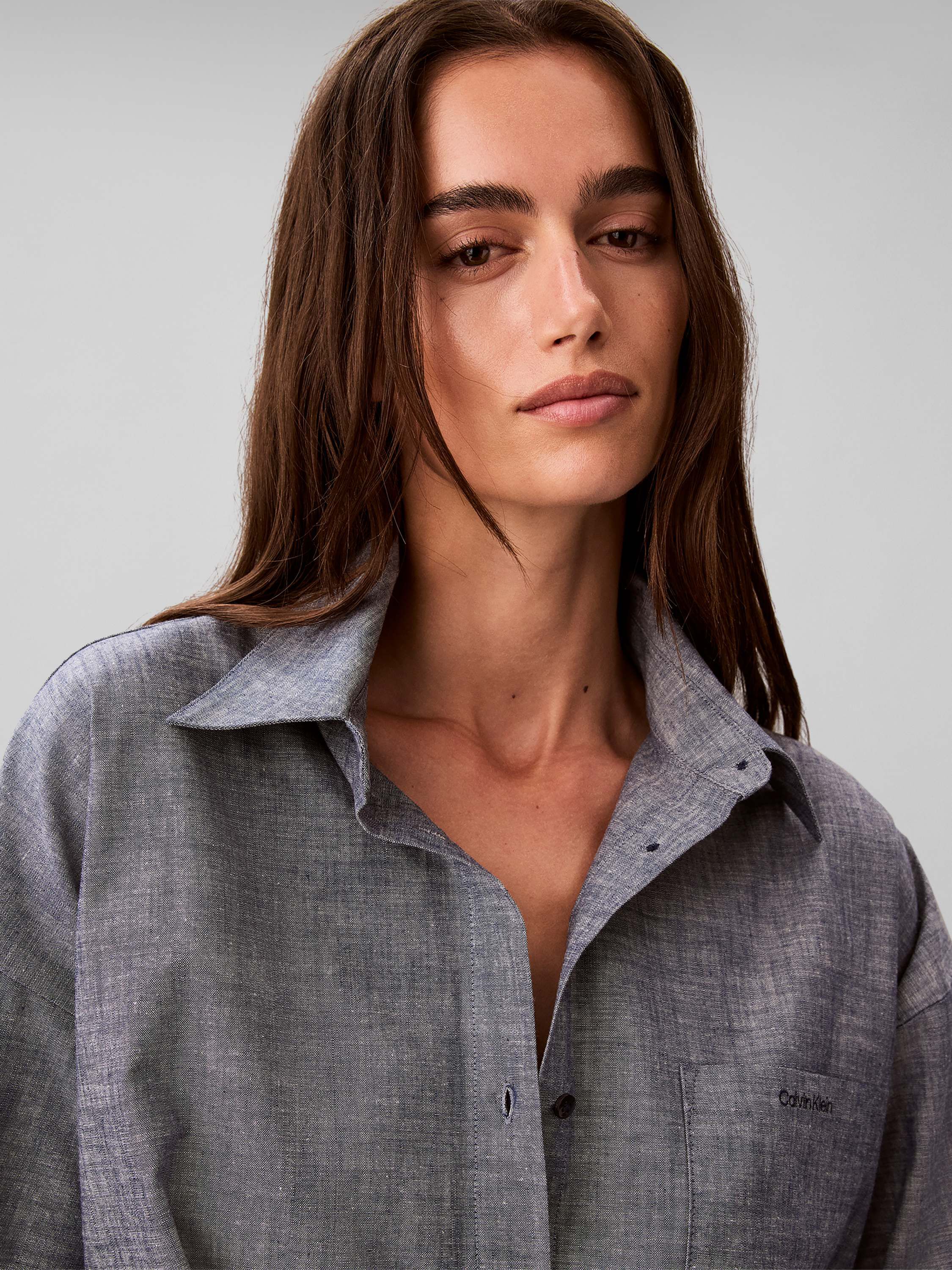 LS BUTTON DOWN- CHAMBRAY