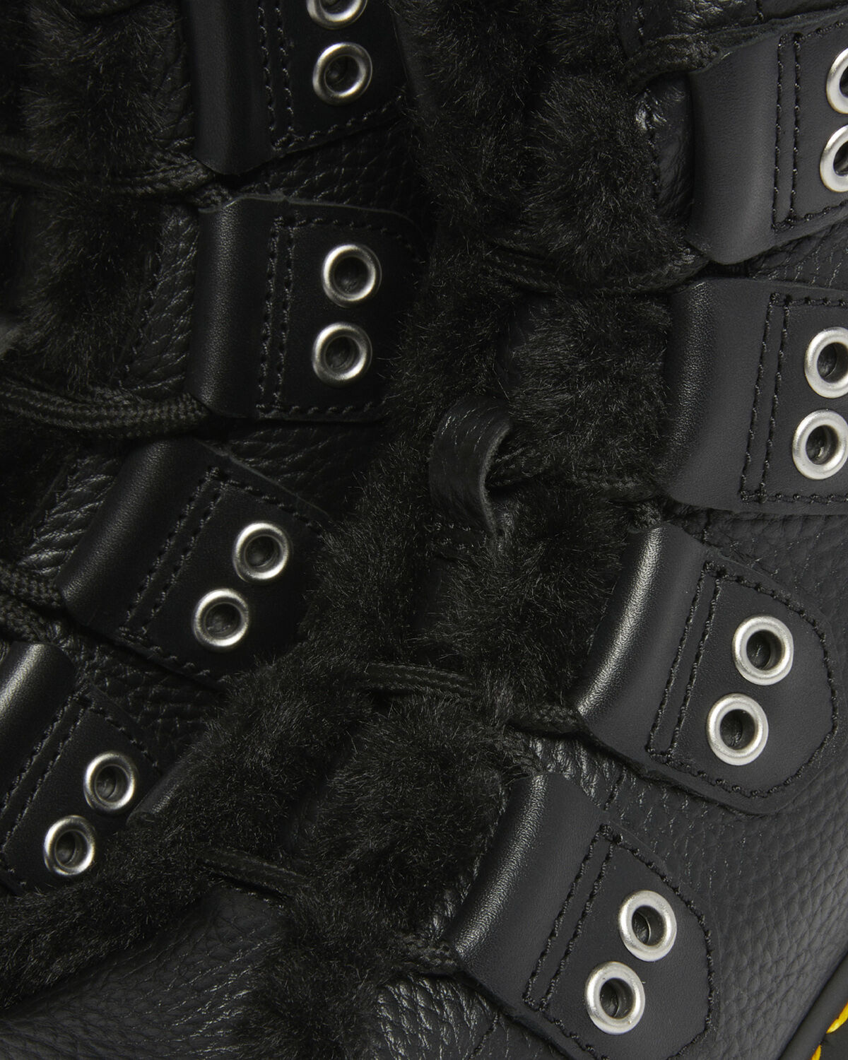 1460 Ltt Fl Black Milled Nappa+Wanama+Milo Fur