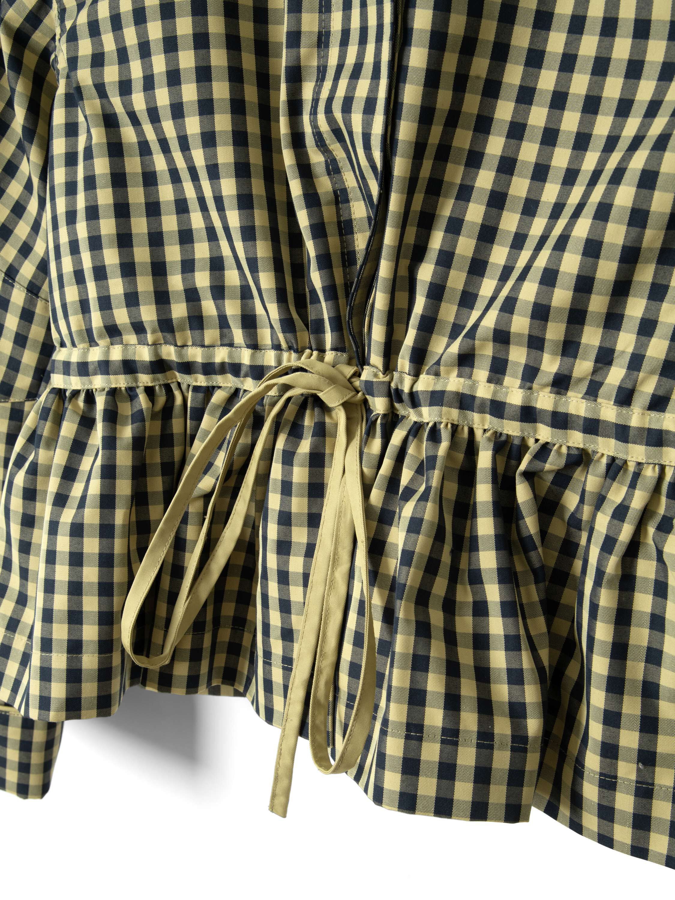 MYRTLE TRENCH COAT - NAVY GINGHAM
