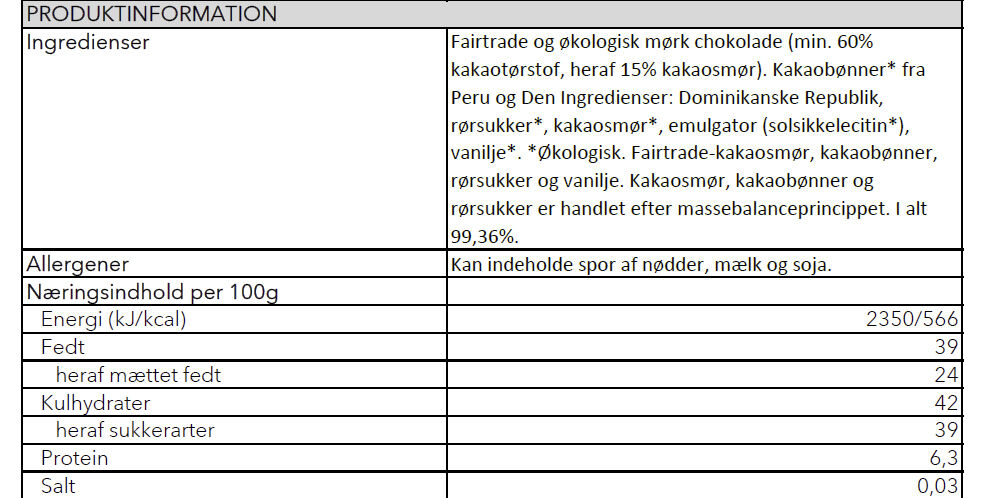Feves Oriado 60% 200g
