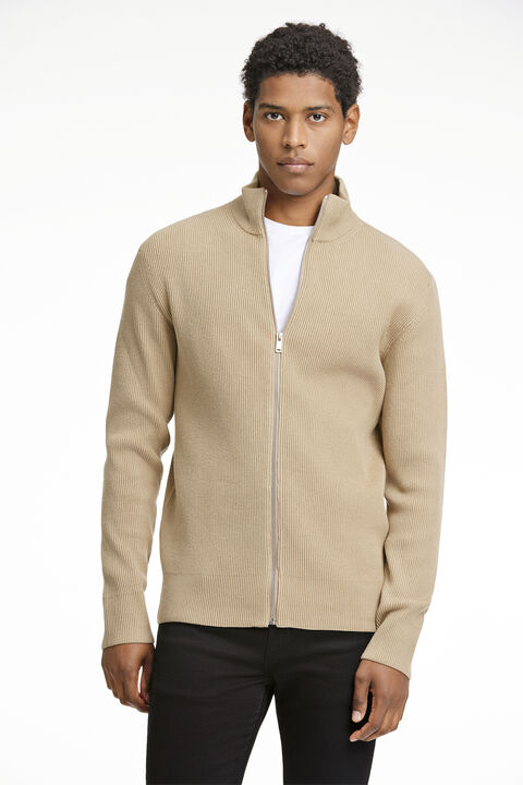 Knitted zip cardigan