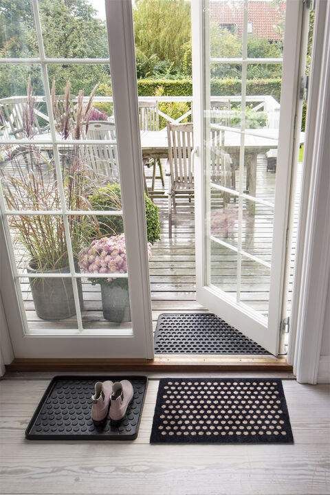 Måtte 40x60 cm, dot sort/sand