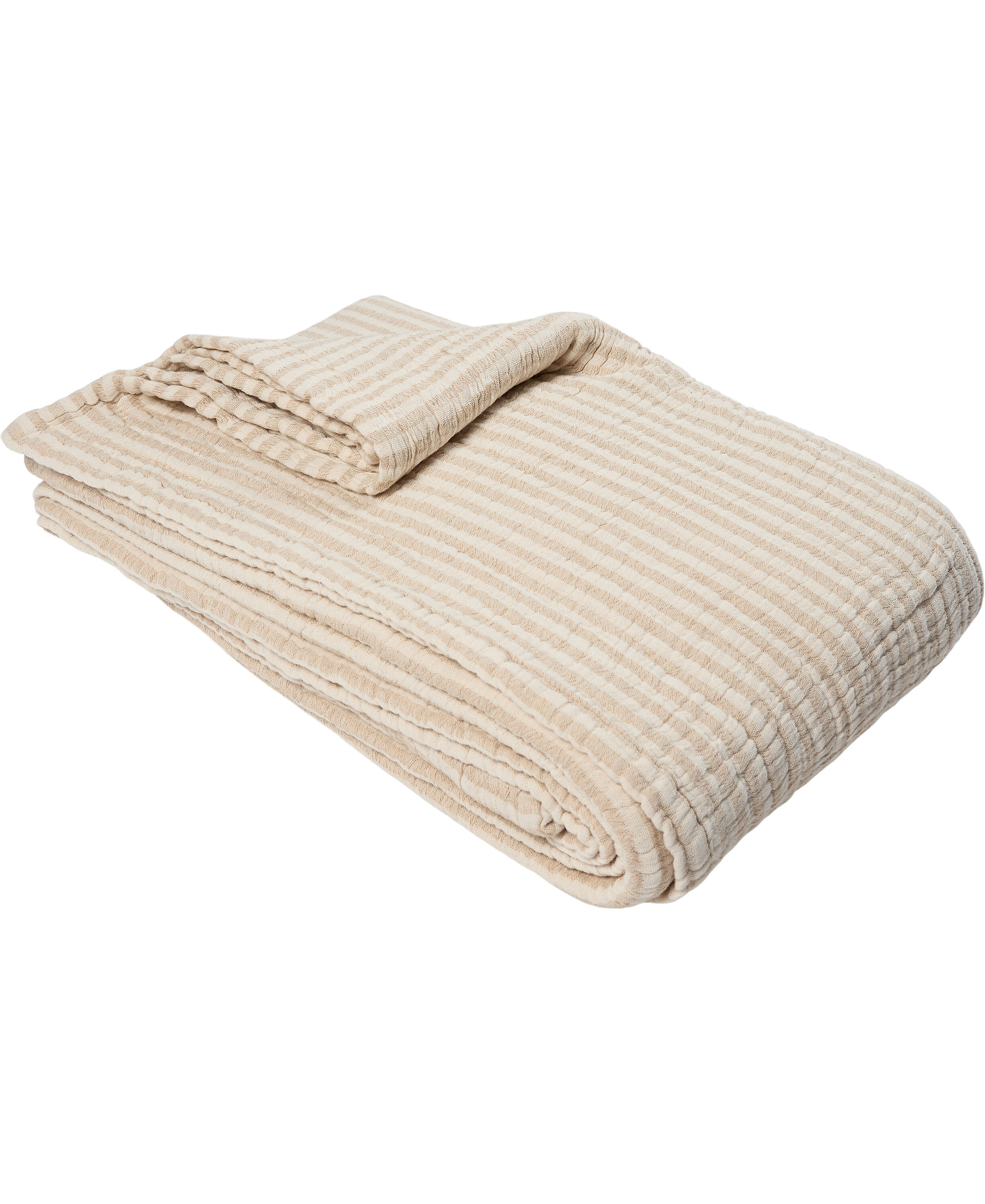 Stripe bedspread 230x260cm beige stripe