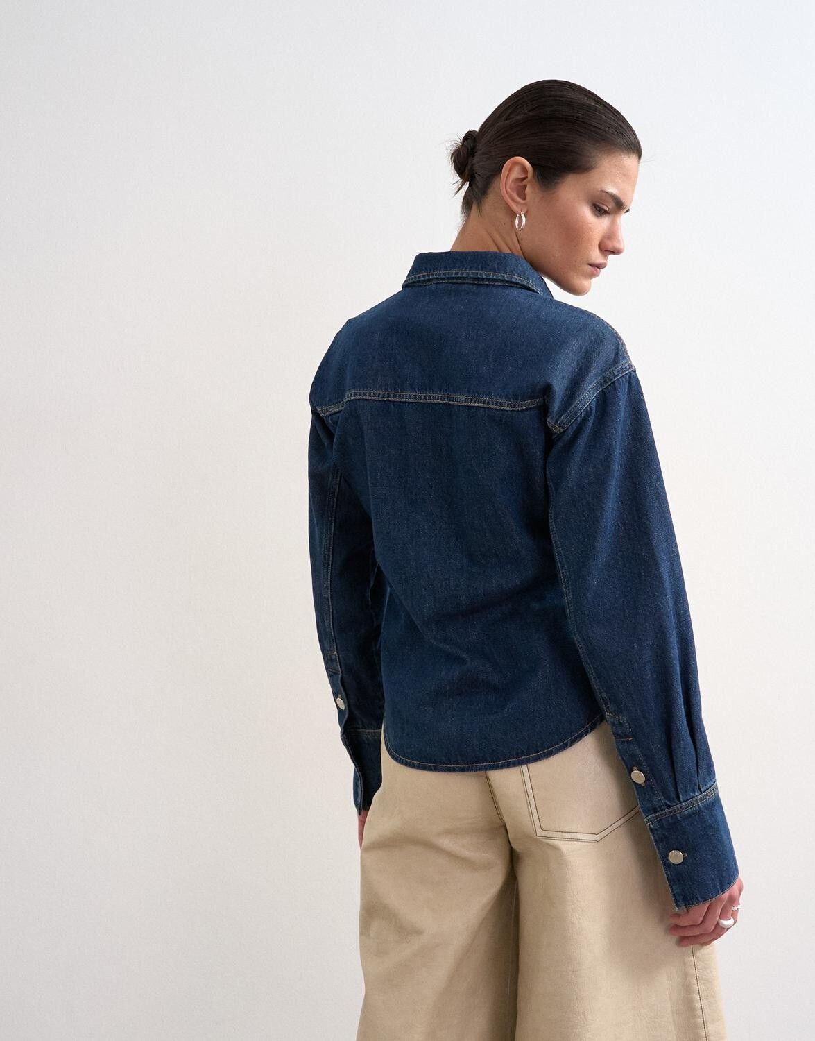 TSSANNE DENIM CINCH SHIRT DNM