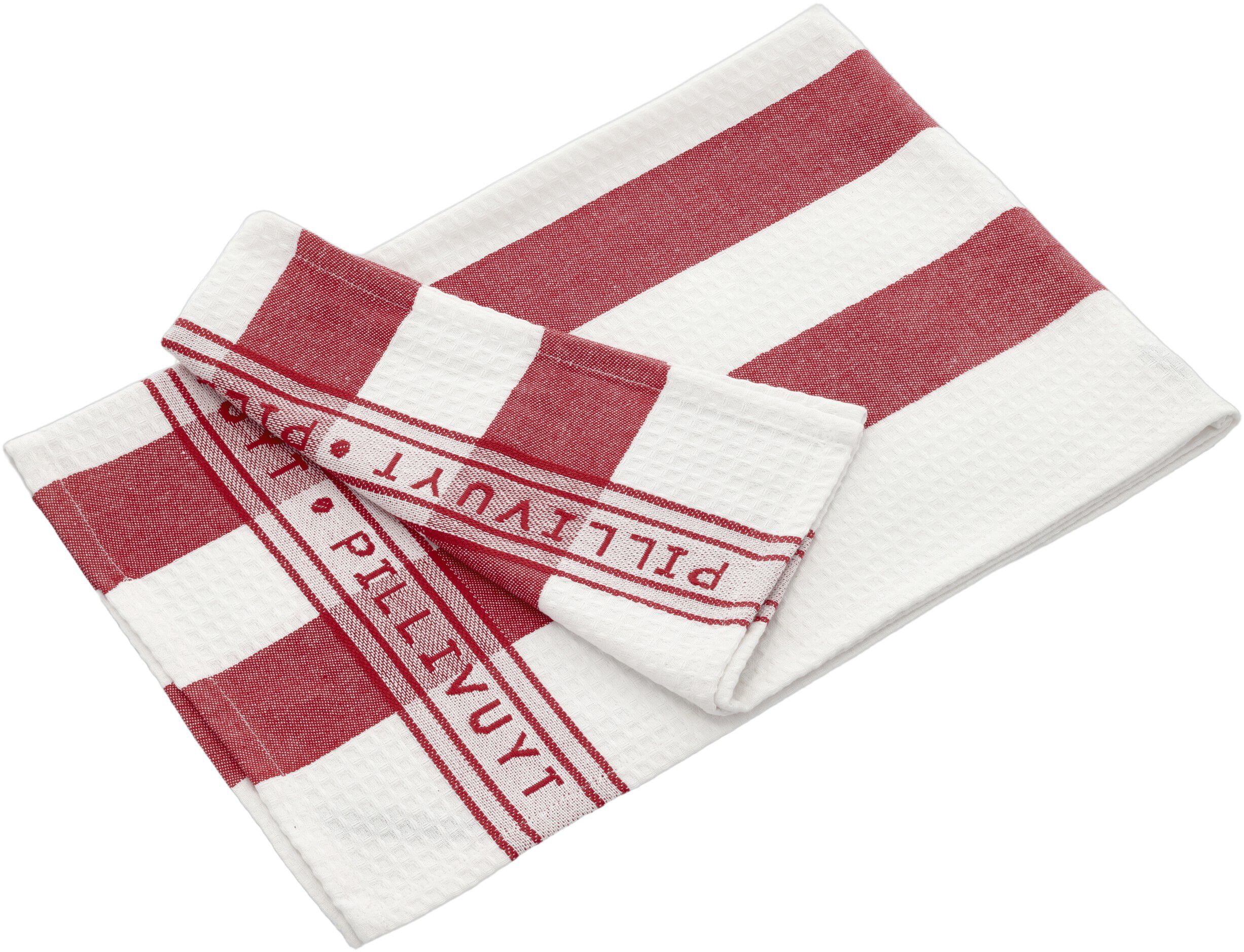 Viskestykke Pillivuyt 90 x 60 cm Hvid/R&oslash;d