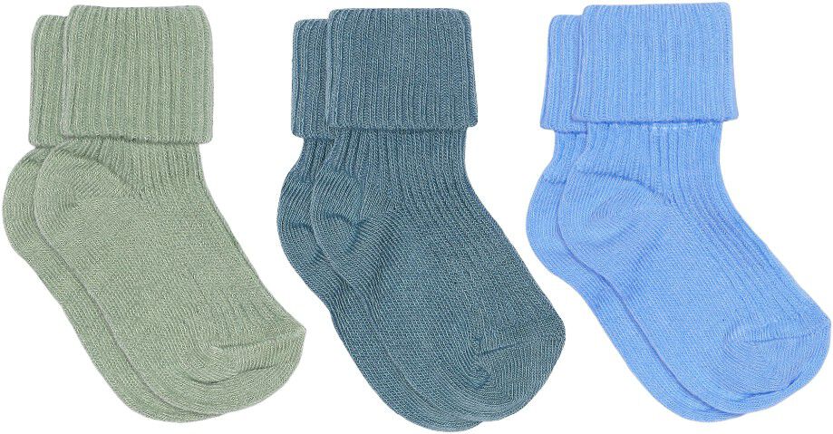 Cotton rib baby socks - 3-pack
