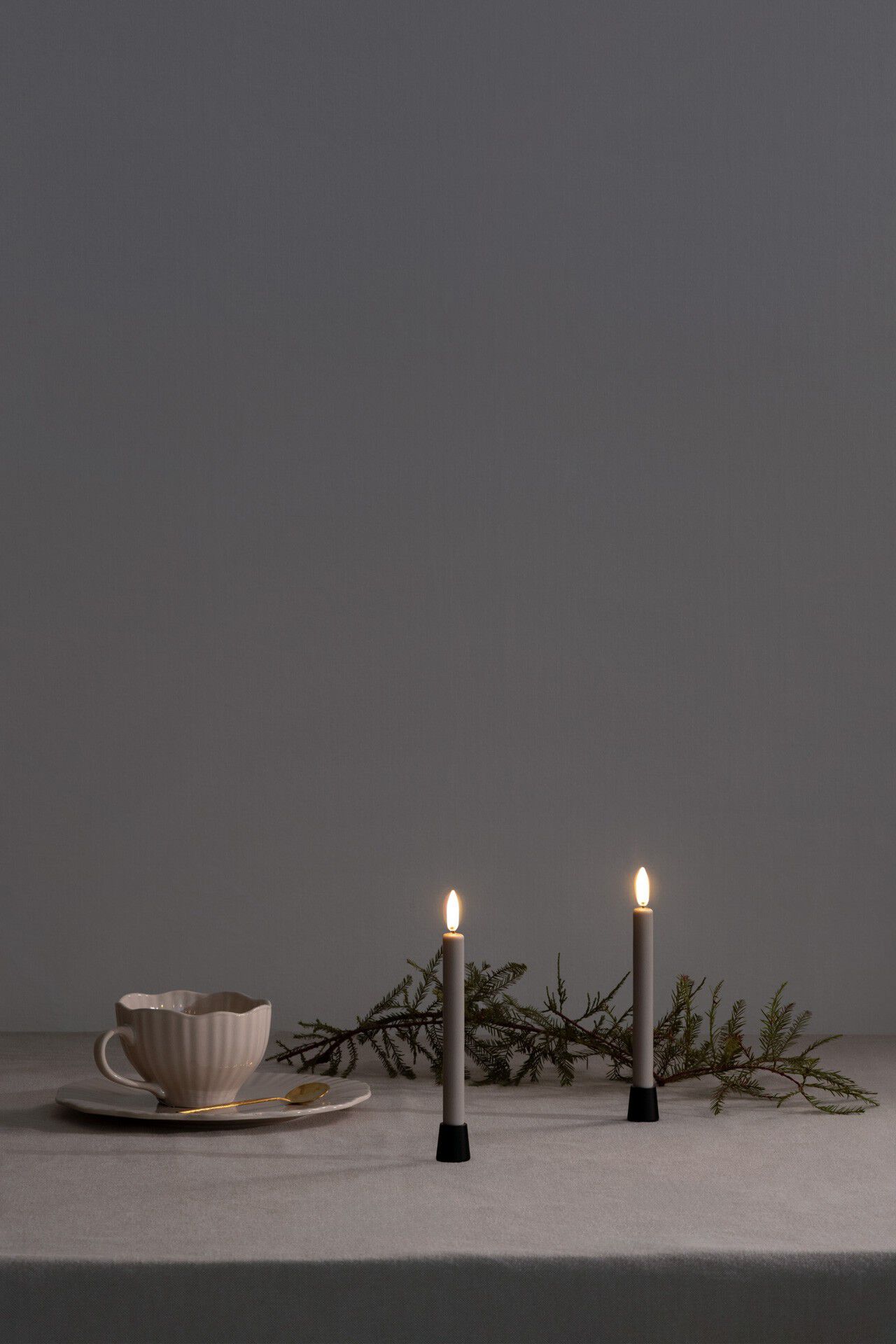 Light Candleholder mini taper, Matte Black, 2-pack, 2,3x2,3