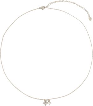 Two rhinestone heart necklace