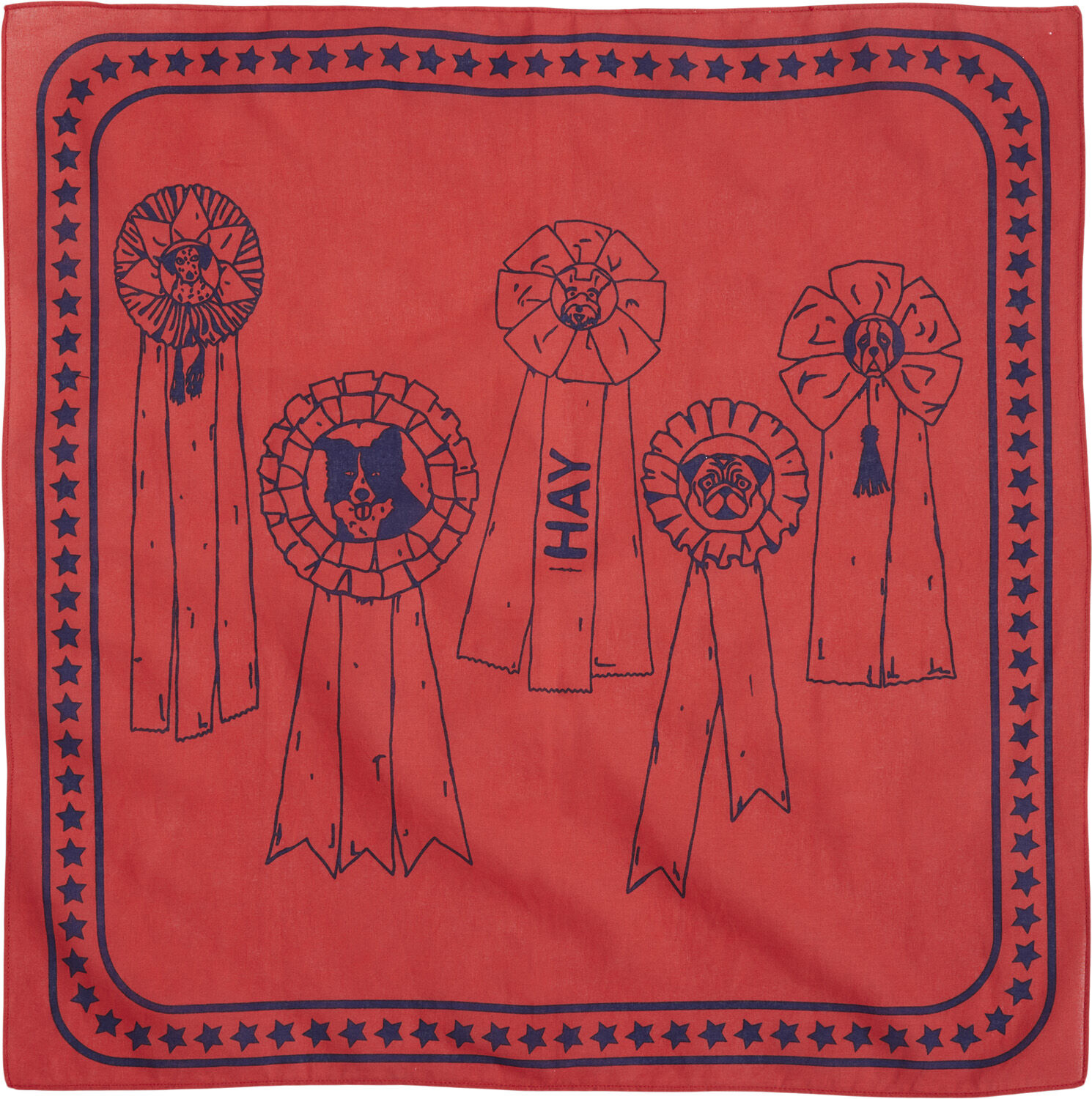 HAY Dogs Scarf-55 x 55-Red