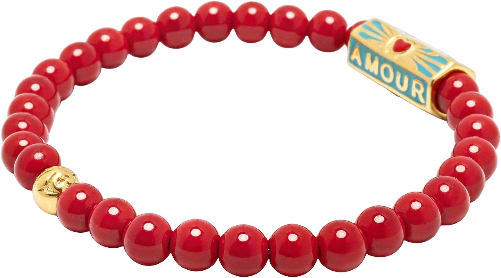 Amour Red Beaded Bracelet