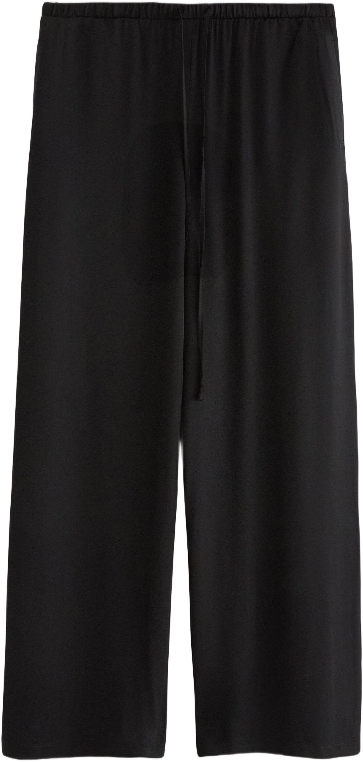 Myk bukse i sateng med ekstra vide