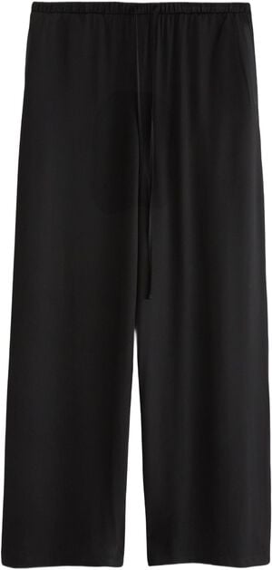 Myk bukse i sateng med ekstra vide