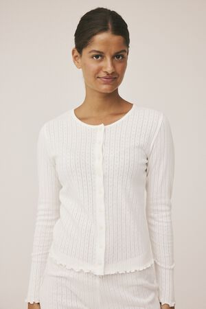 Eloise 10 Cardigan Pointelle - 100% Økologisk Bomuld GOTS