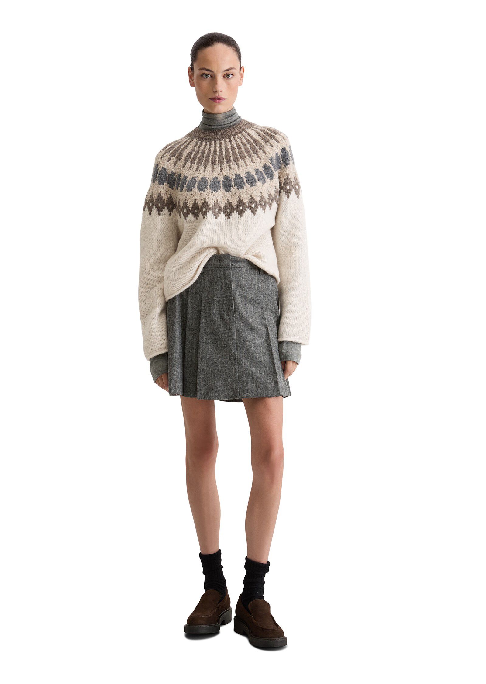 Pullover, longsleeve, round-neck, f