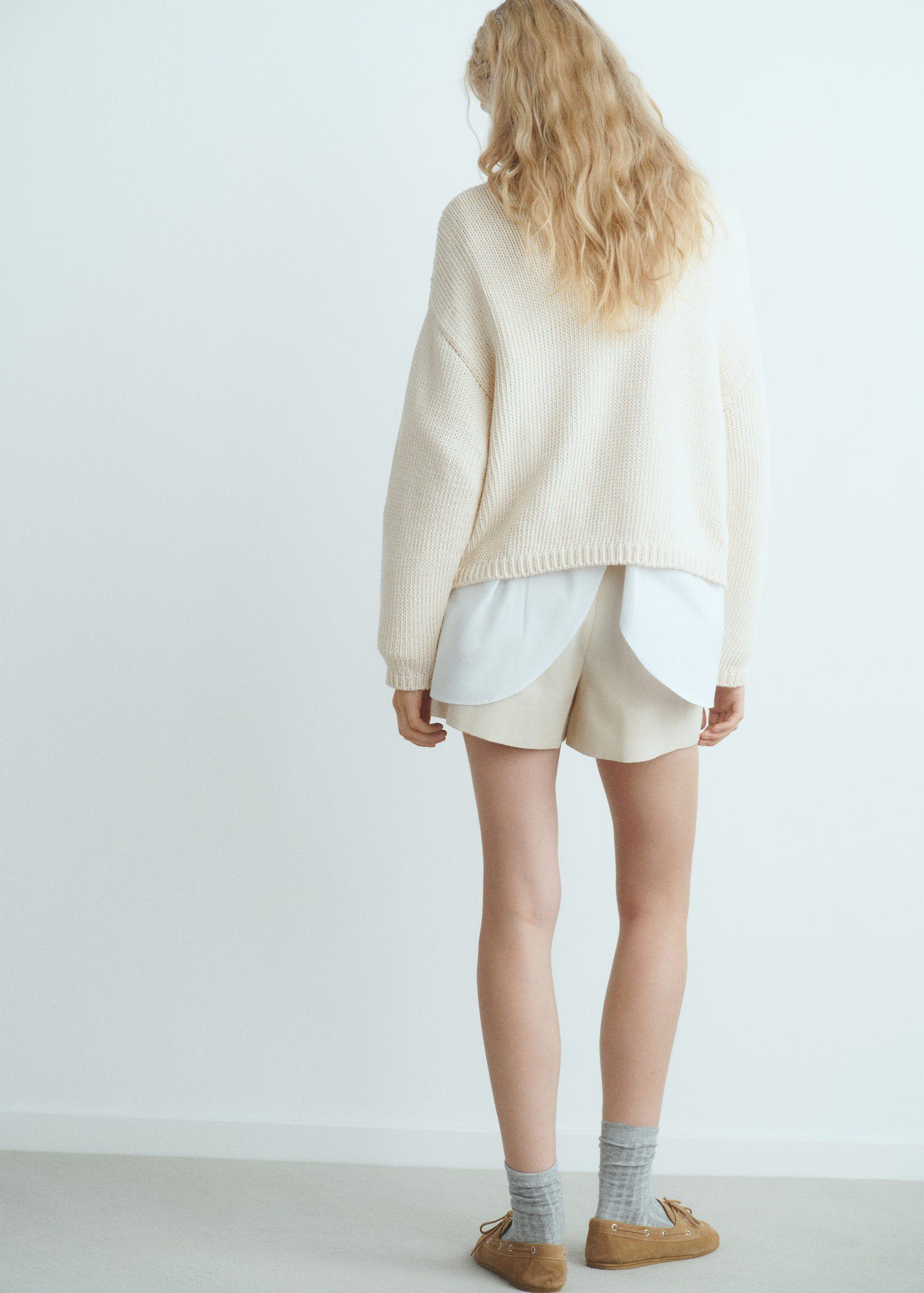 Oversized cable-knit sweater