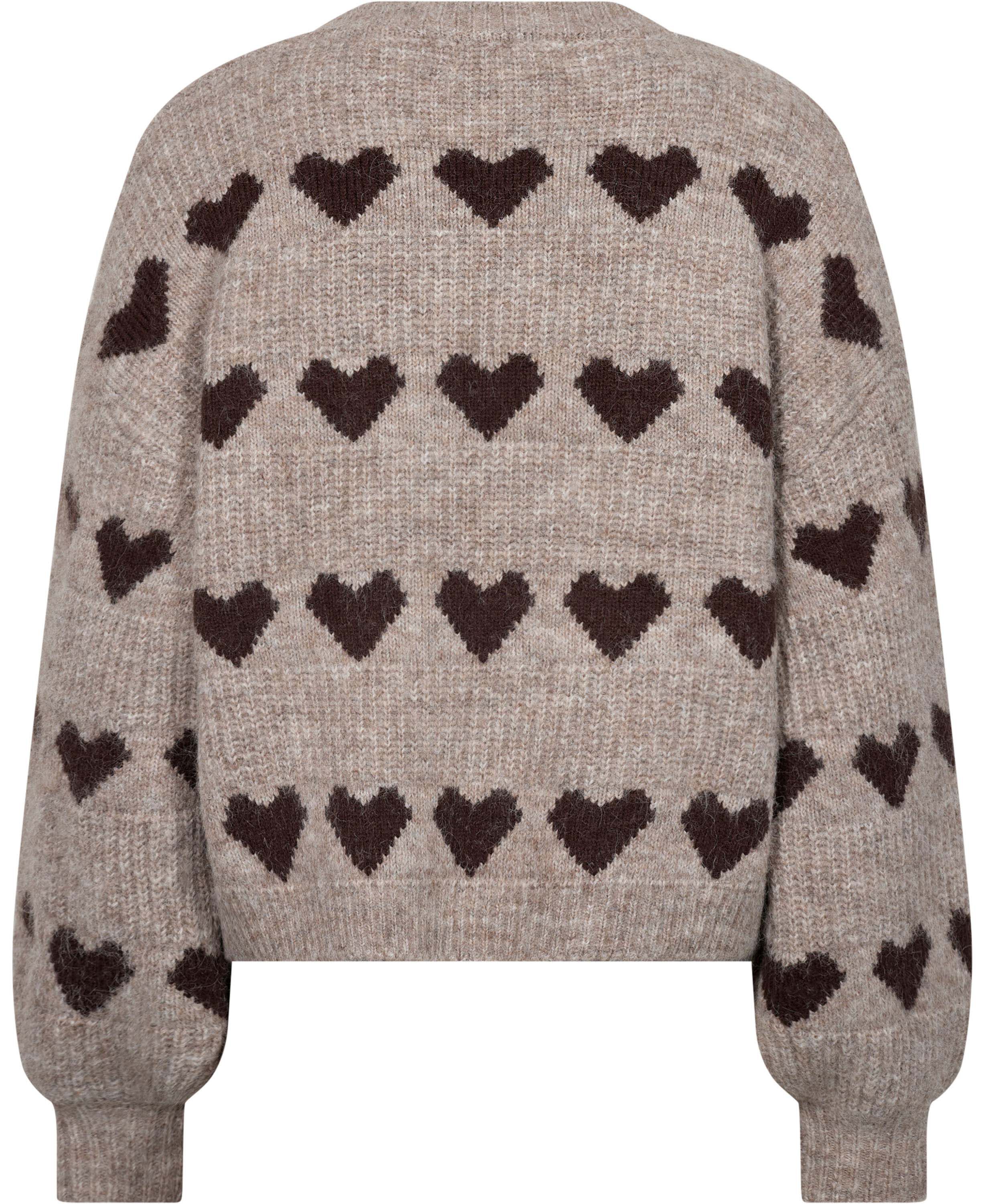 Heart knit pullover