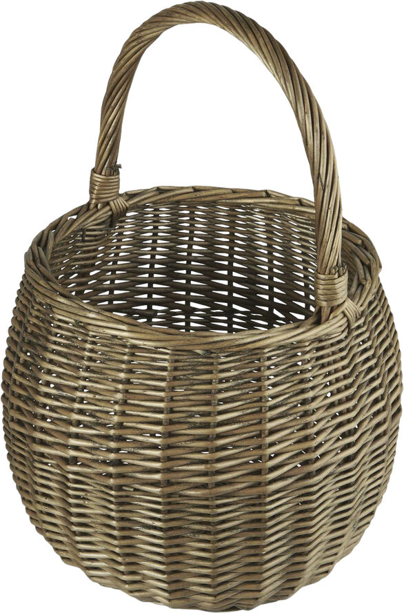 Kurv rund buttet m/hank