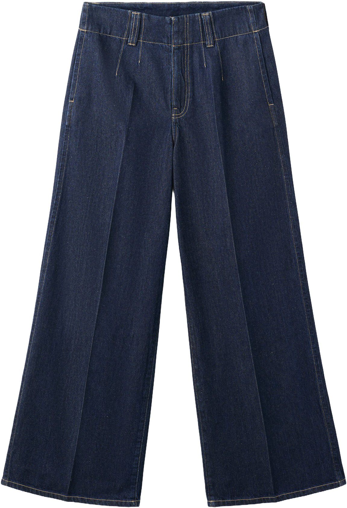 Wide leg mid-rise jeans