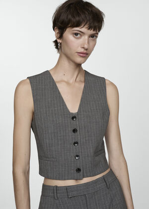 Pinstriped suit waistcoat