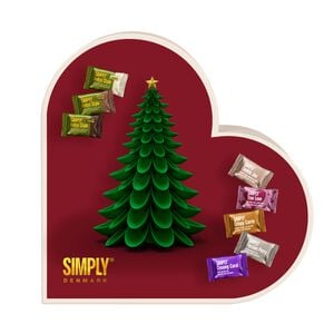 Simply&reg; JULEHJERTE&AElig;SKE L chokolade&aelig;ske (400g)