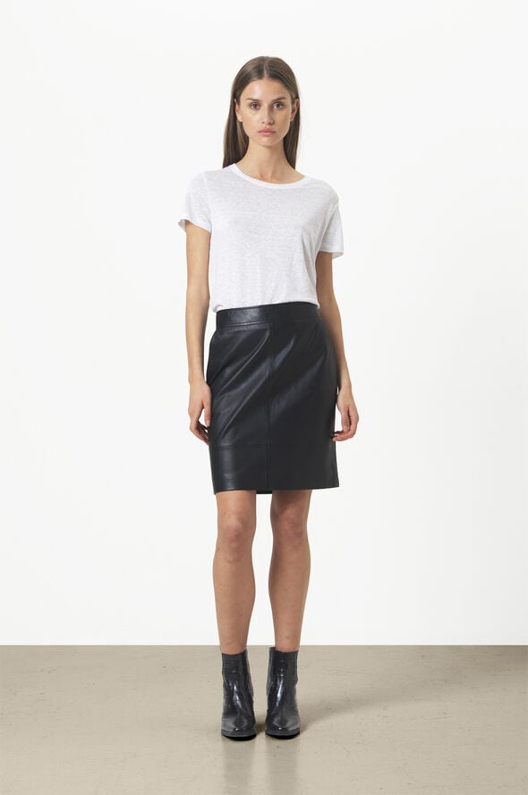 Francie Mini Leather Skirt