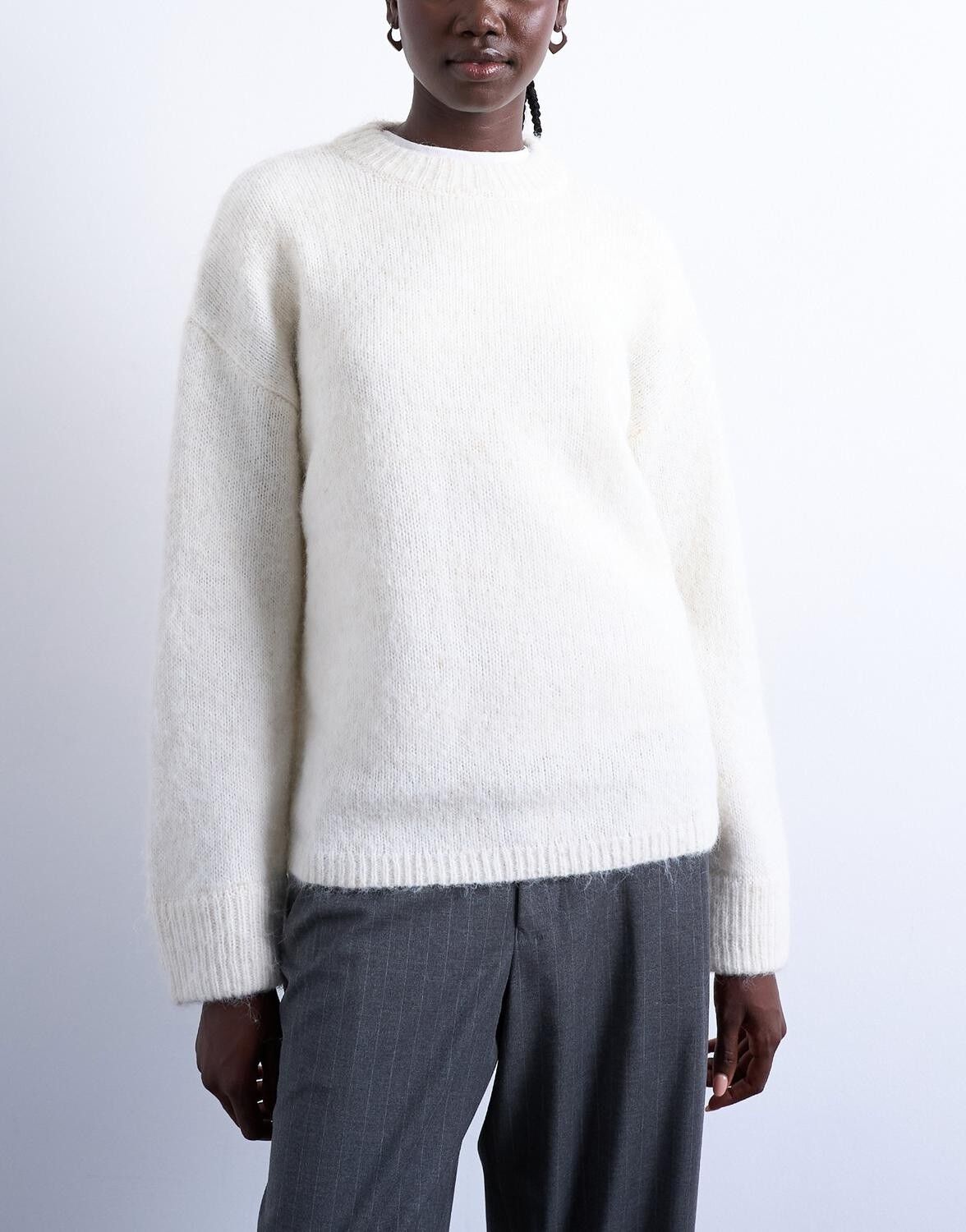 TSKILLE BOXY CREW KNIT PULLOVER