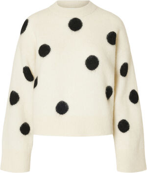 SLFSIF LS DOT KNIT O-NECK