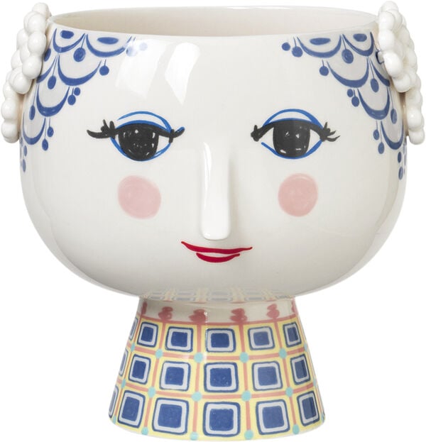 Eva Urtepotteskjuler blå Ø21 cm