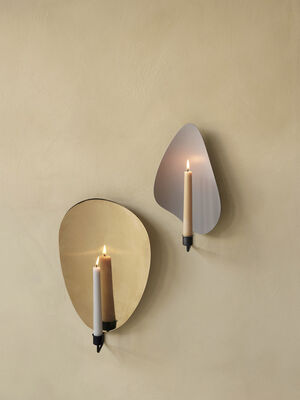 Flambeau Candle Holder, Wall - H34 / Bronzed brass / Grey