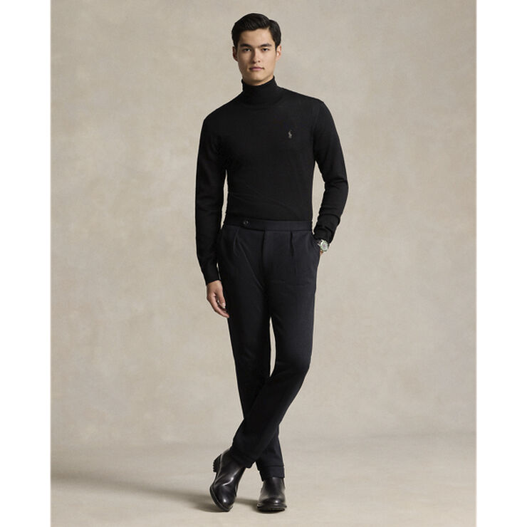 Washable Wool Turtleneck Sweater