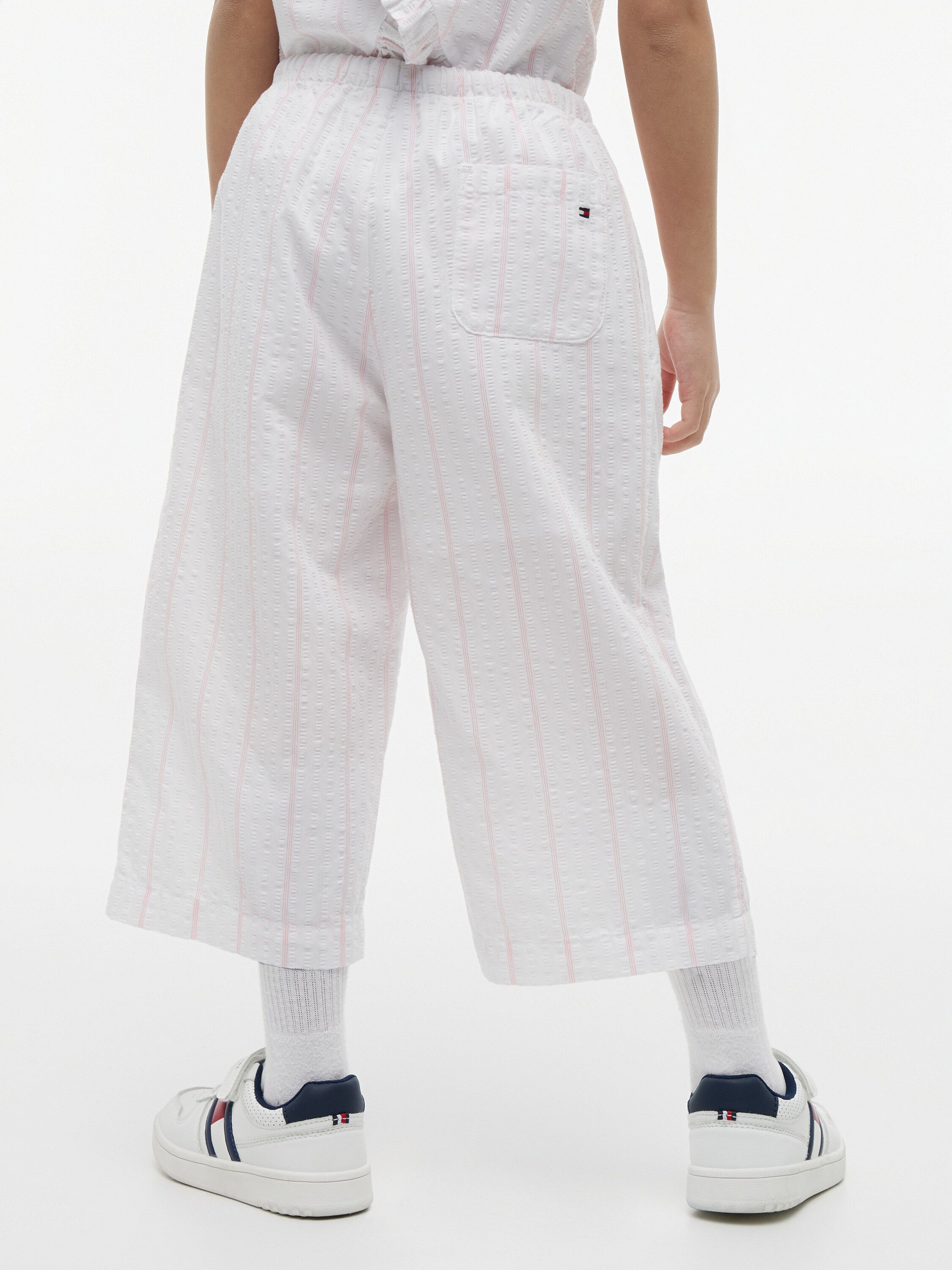 Seersucker Drawstring Culottes