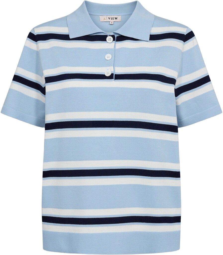 Polo Stripe Knit Blouse