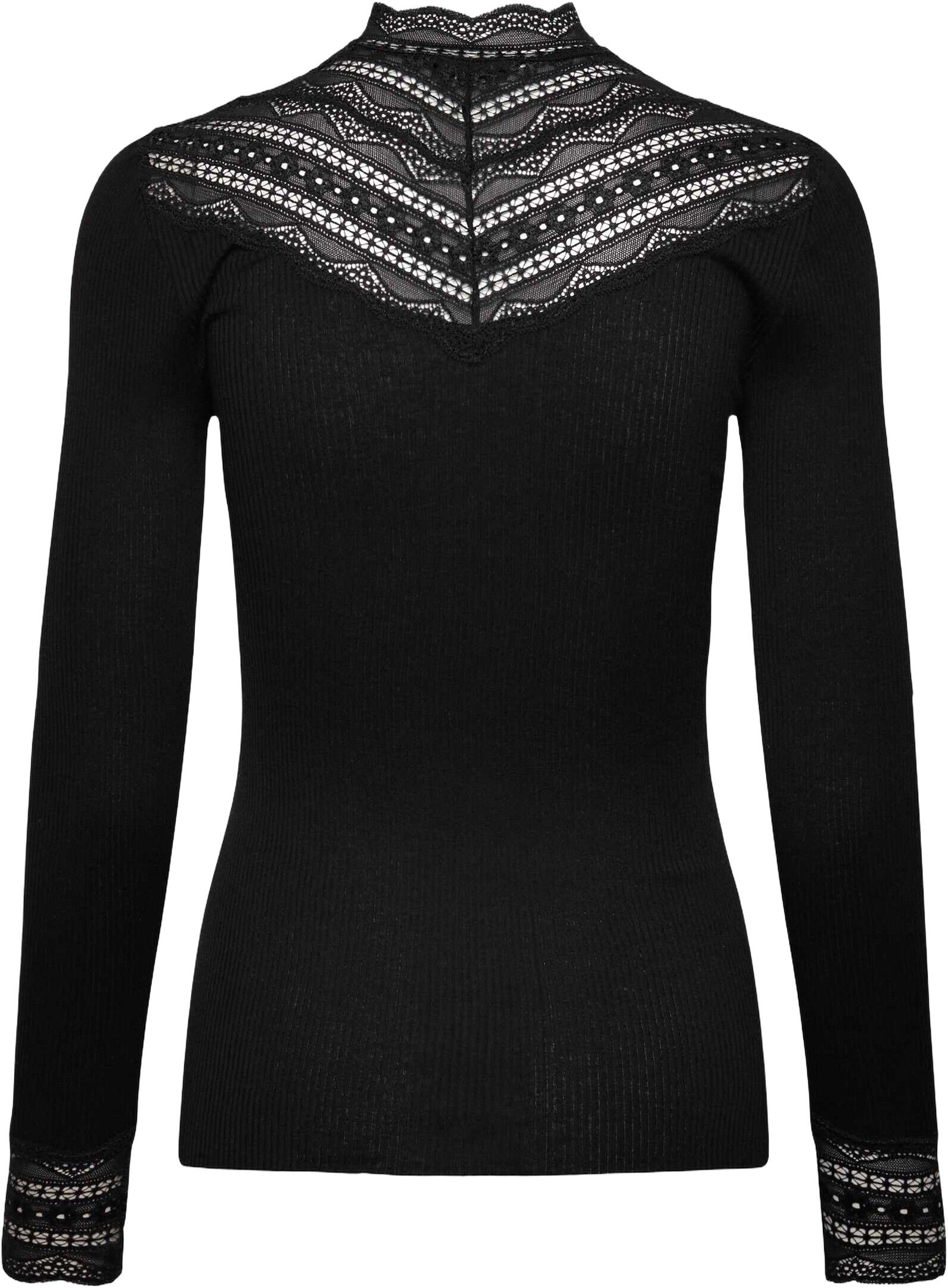 RWBenita Silk LS Lace T-neck T-shirt