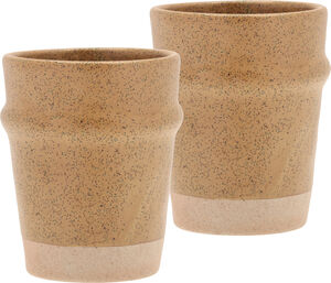 Krus Evig 0,35 liter 2 stk. Amber Porcelæn