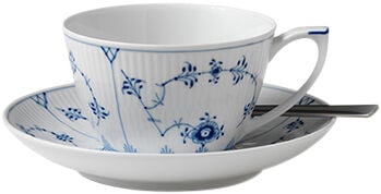 Musselmalet Riflet 28 cl. kop med underkop