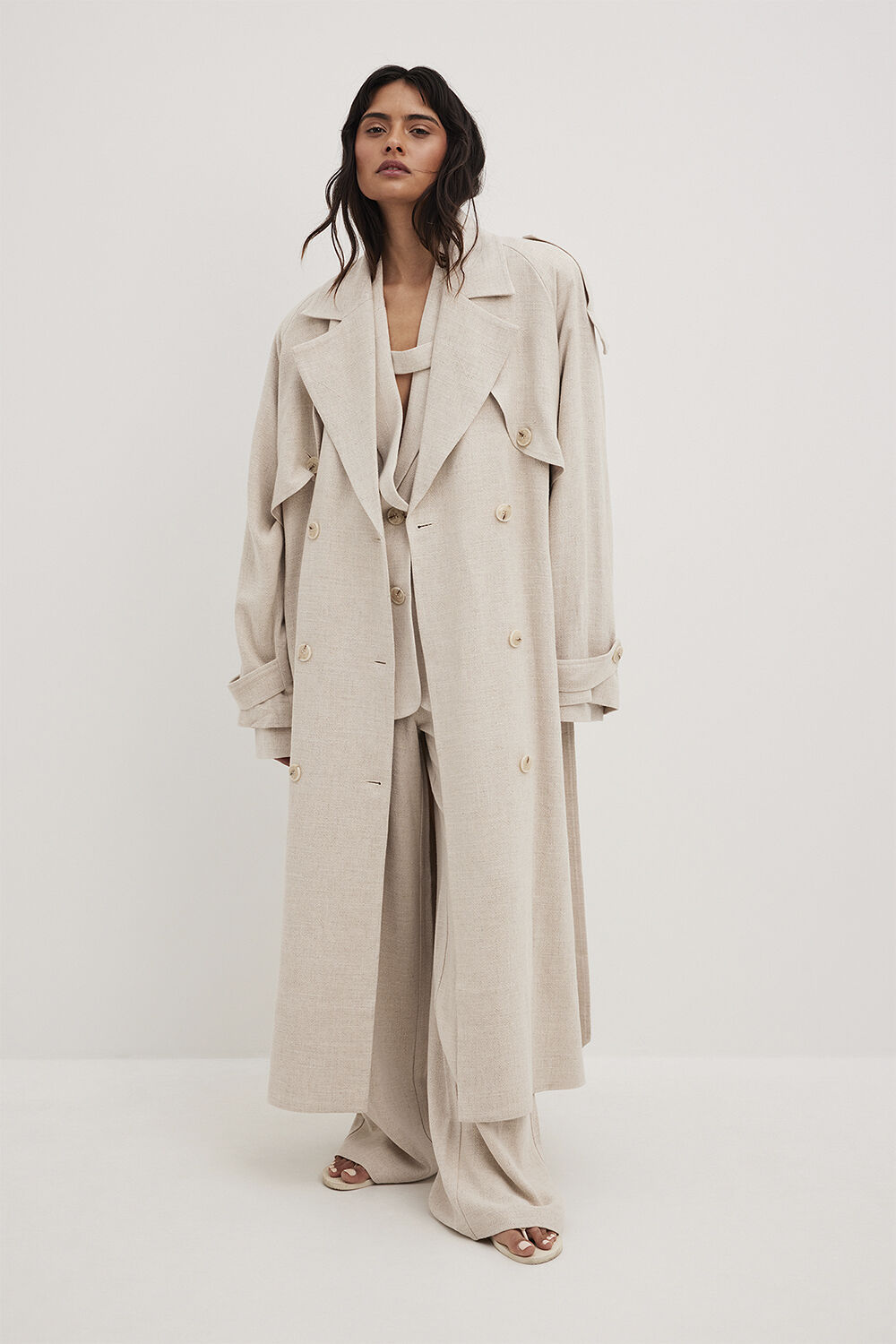 Linen Trench Coat