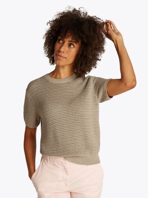 POINTELLE CROCHET SS C-NK SWT