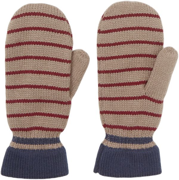 Thin Striped Emerald Mittens