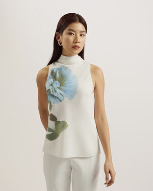 SETSUKO Cowl Neck Sleeveless Top