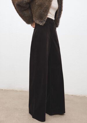 Wide-leg corduroy jeans