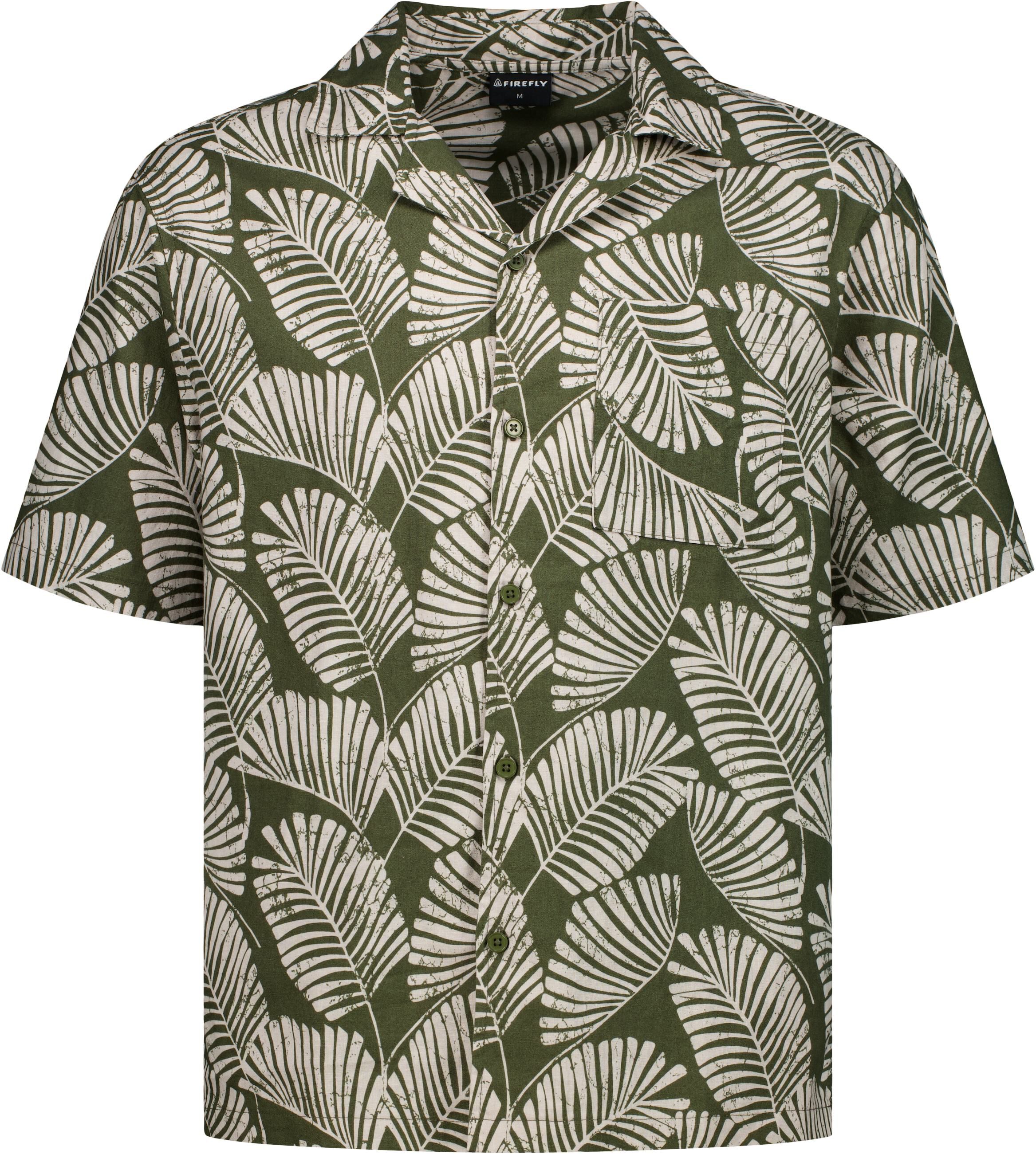 Linen Mix Printed Skjorte