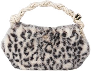 Ganni Bou Bag Mini Fur Print
