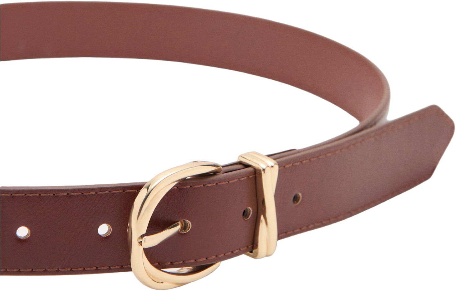 Oval buckle belt