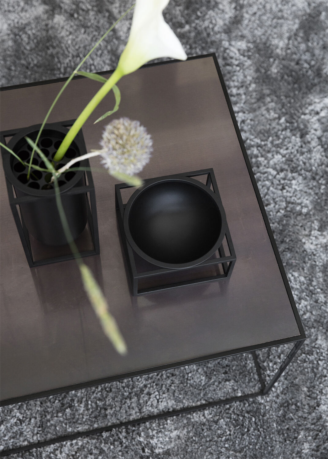 Kubus Bowl centerpiece, Large, Blac