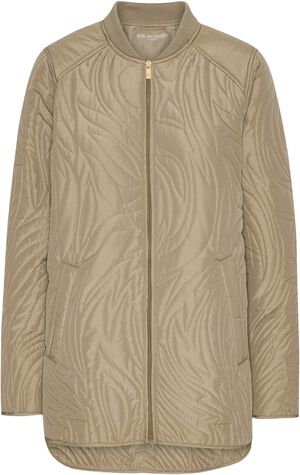 Short Quilt Jacket With Rib
