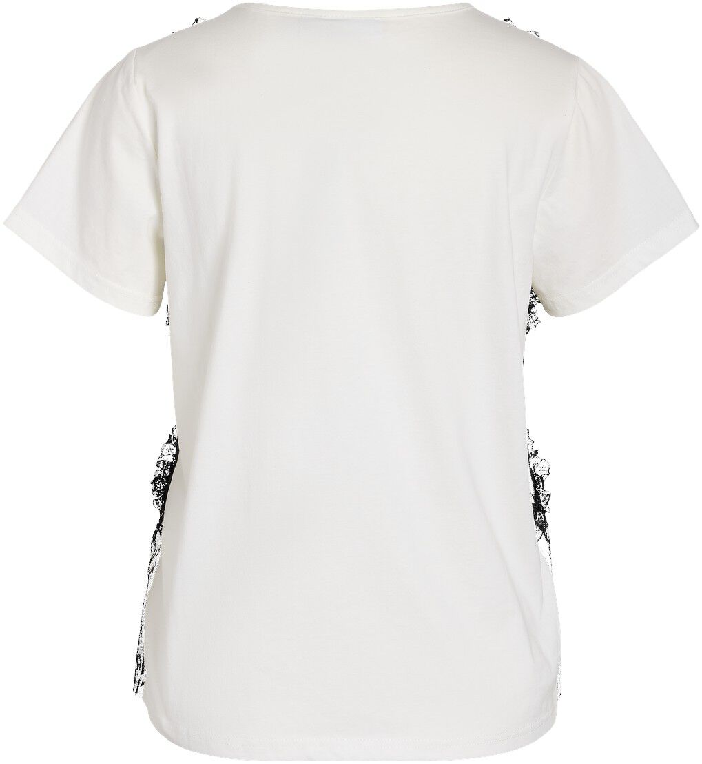 NMSYLVIA NATE FIT S/S LACE TSHIRT T