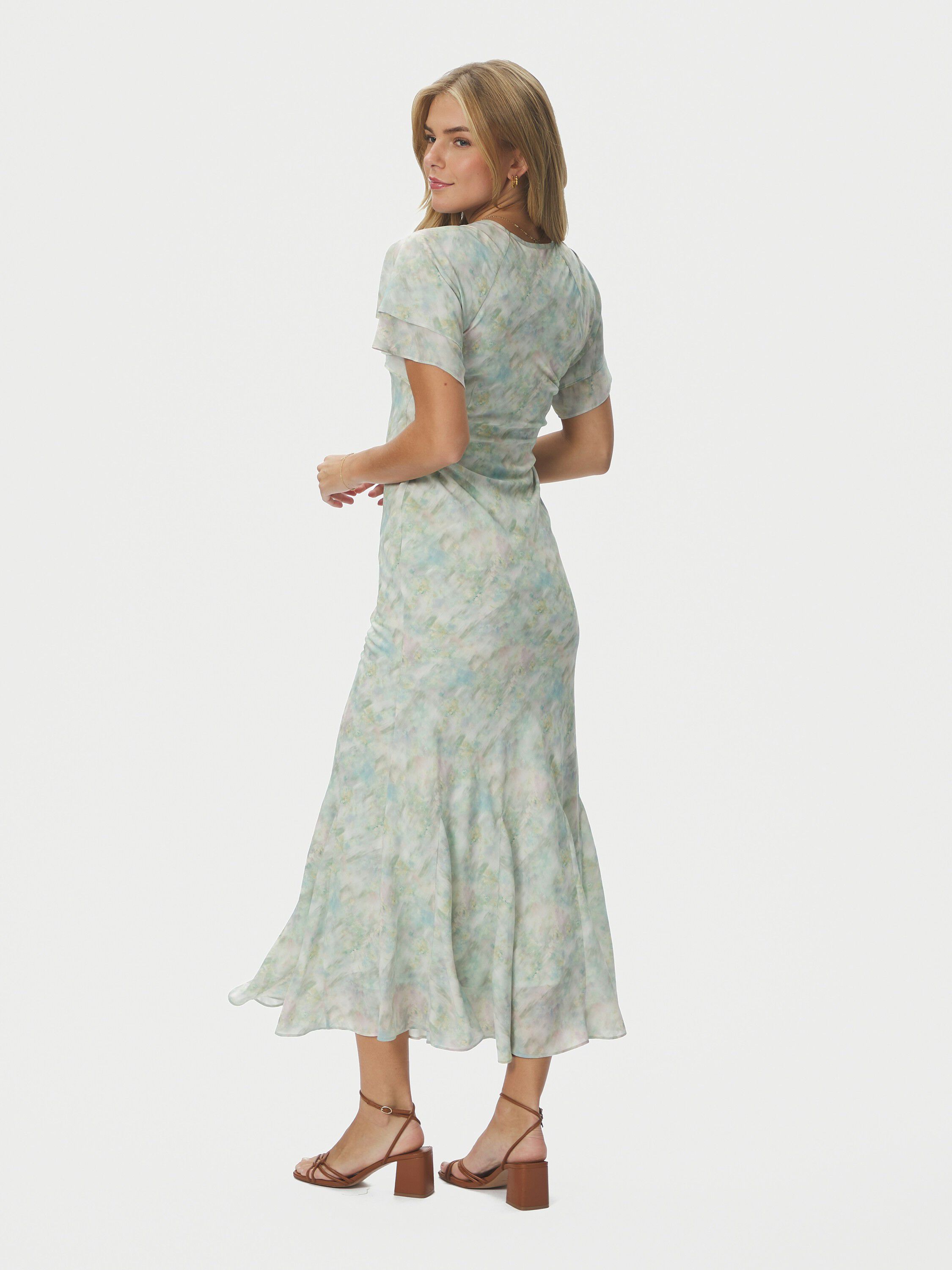 Celesse Print Chiffon Dress