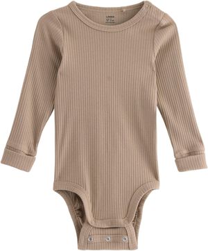 Long-sleeved baby bodysuit in soft,