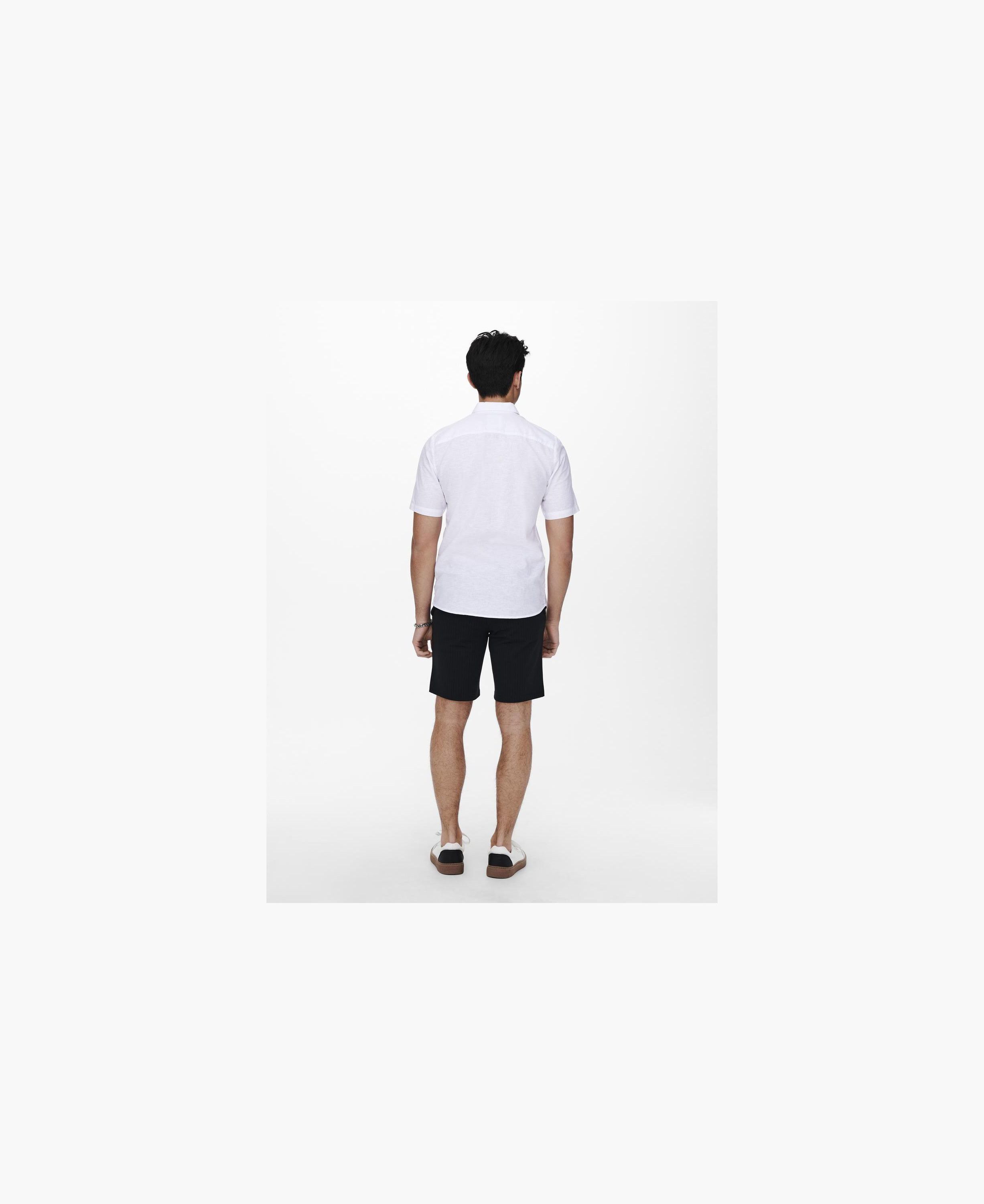 ONSCAIDEN LIFE SS SOLID LINEN SHIRT