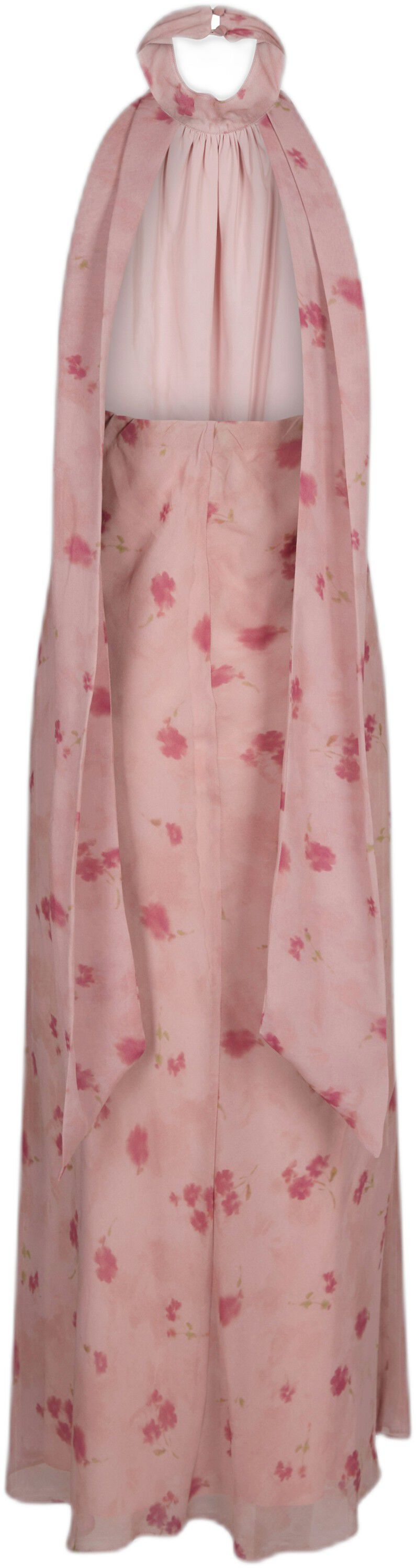 Fiona Blurred Flower Halter Neck Dr
